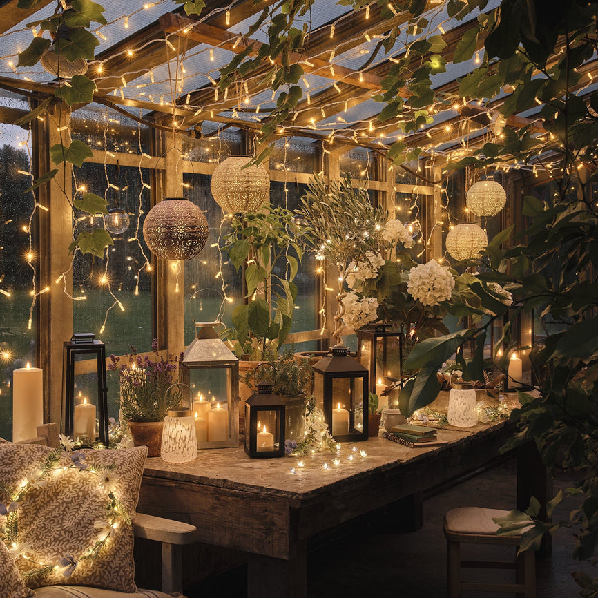 Lichterhimmel im Garten: So zauberst du magische Sommerabende mit Lichterketten