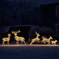 "Harlow" Rattan-LED-Rentiere
