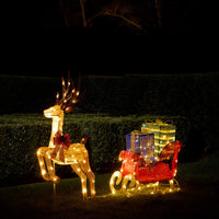 LED-Rentiere mit Schlitten