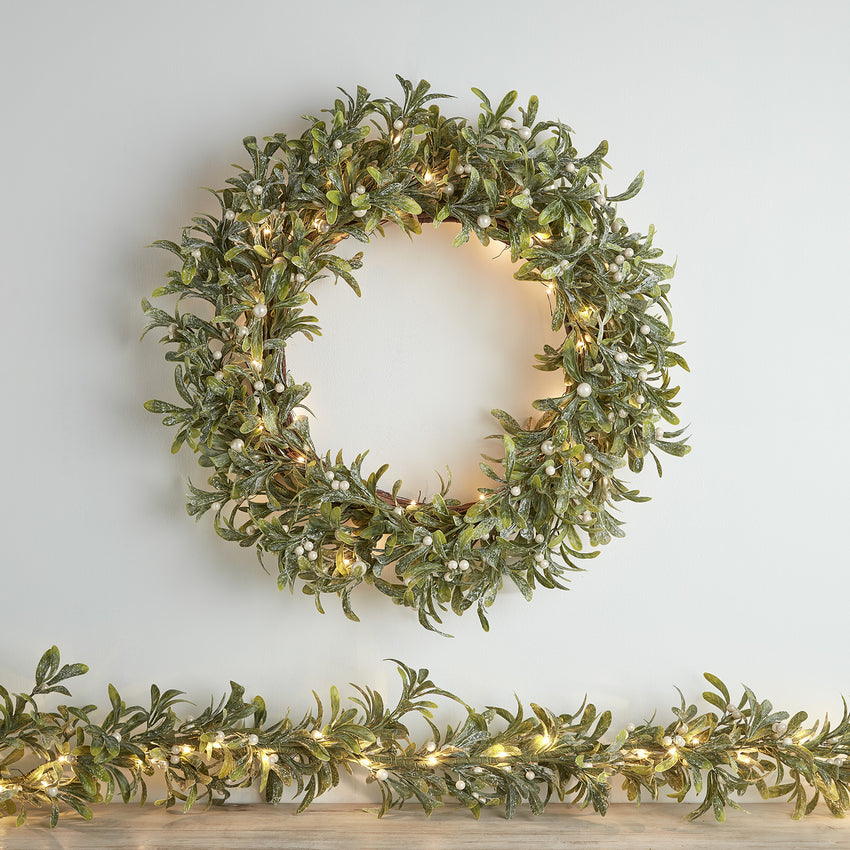LED-Weihnachtskränze & LED-Weihnachtsgirlanden