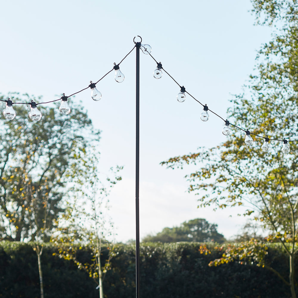 3er Set Party Lichterketten Mast 2,75m