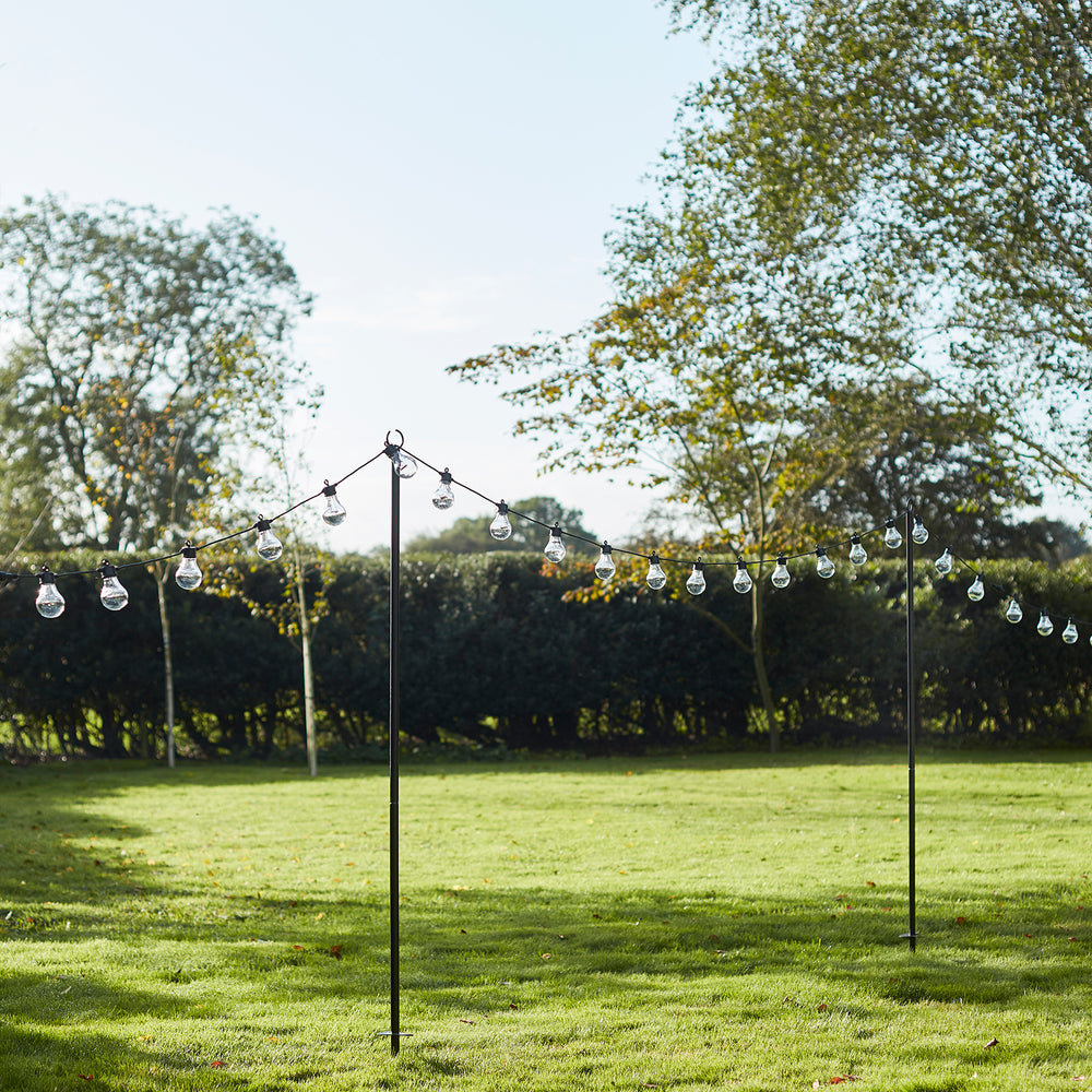 3er Set Party Lichterketten Mast 2,75m