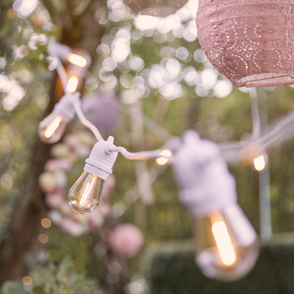 Ultimate Connect 5m 10er LED Lichterkette Glühbirnen warmweiß koppelbar weißes Kabel