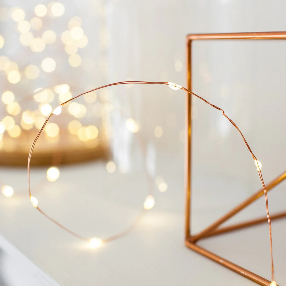 100er LED Mikro Lichterkette auf Kupferdraht warmweiß