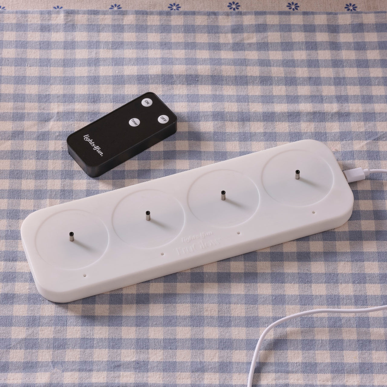 4er Set TruGlow® LED Votivkerzen Echtwachs elfenbeinfarben wiederaufladbar mit Fernbedienung