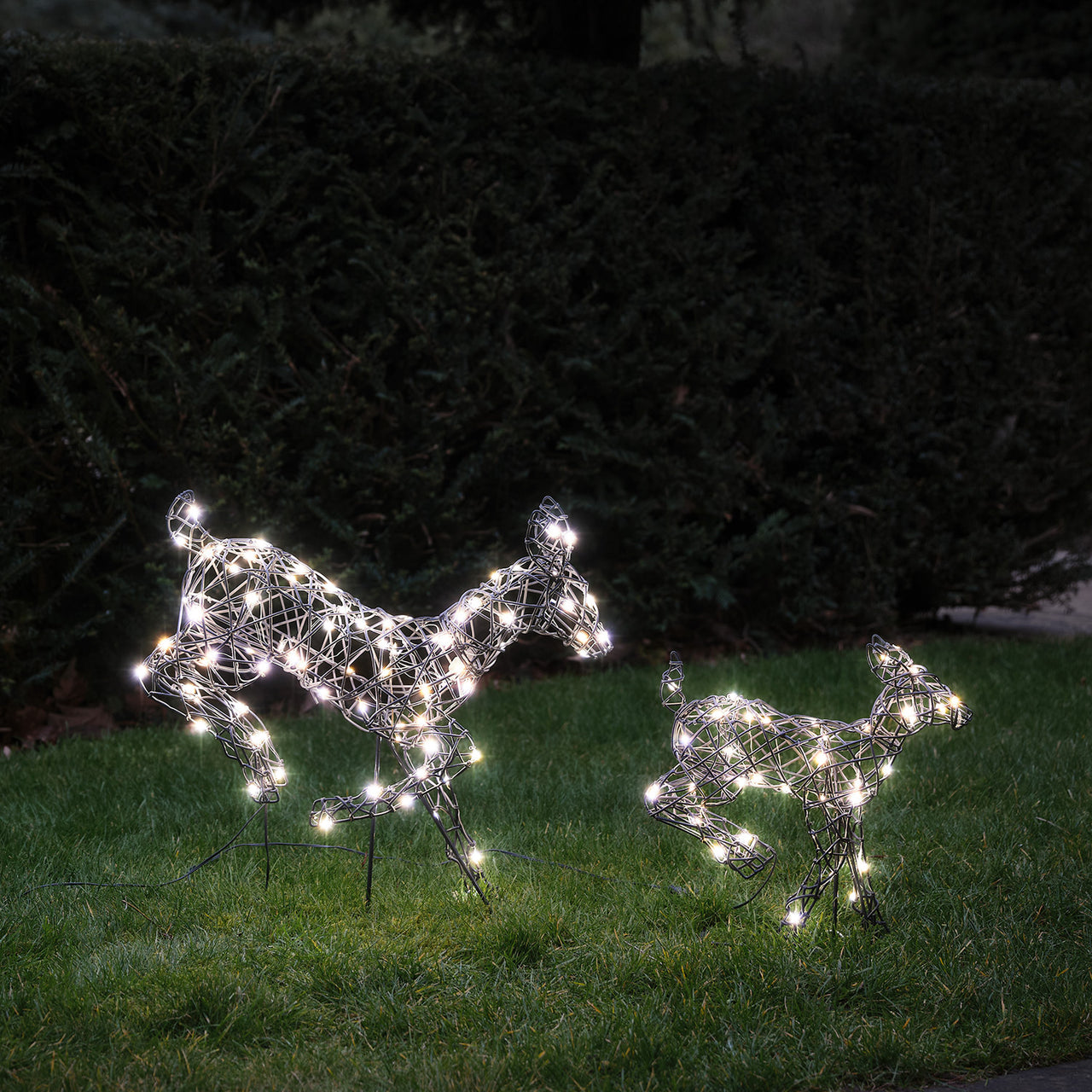 3er Set springende LED-Rentierfamilie M Harlow