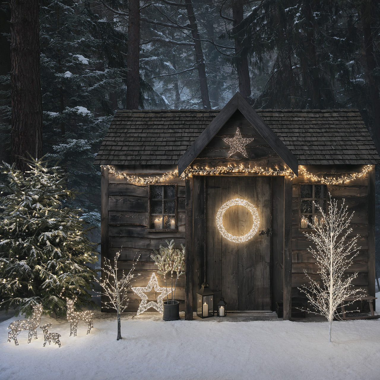 3er Set Mini LED-Rentierfamilie Studley