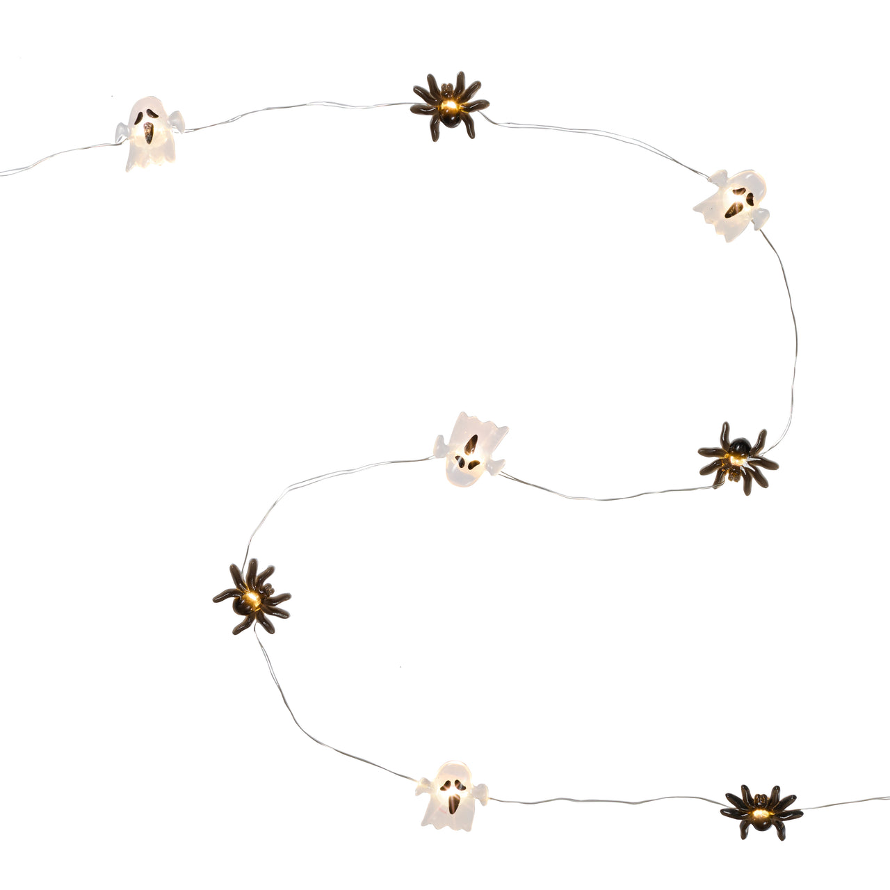 20er LED Micro Lichterkette Geister und Spinnen