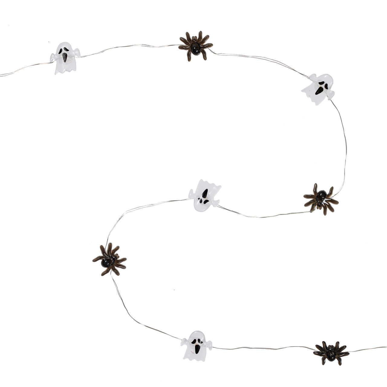 20er LED Micro Lichterkette Geister und Spinnen