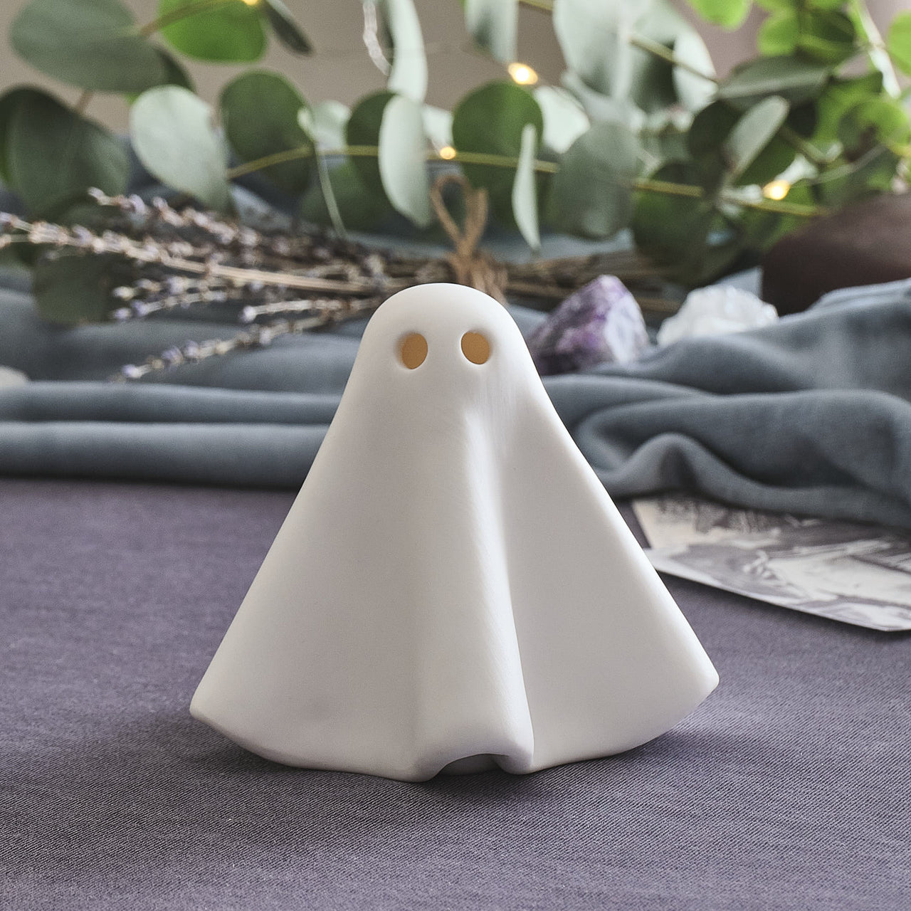Gerald der LED-Halloween-Geist aus Porzellan unbeleuchtet