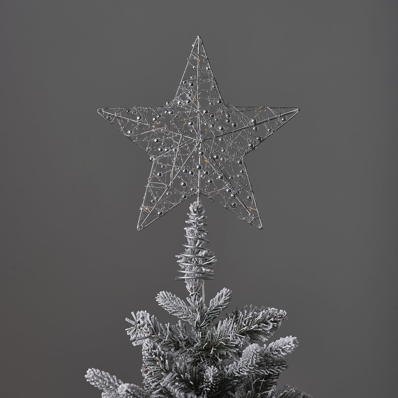 LED-Stern Weihnachtsbaumspitze silber