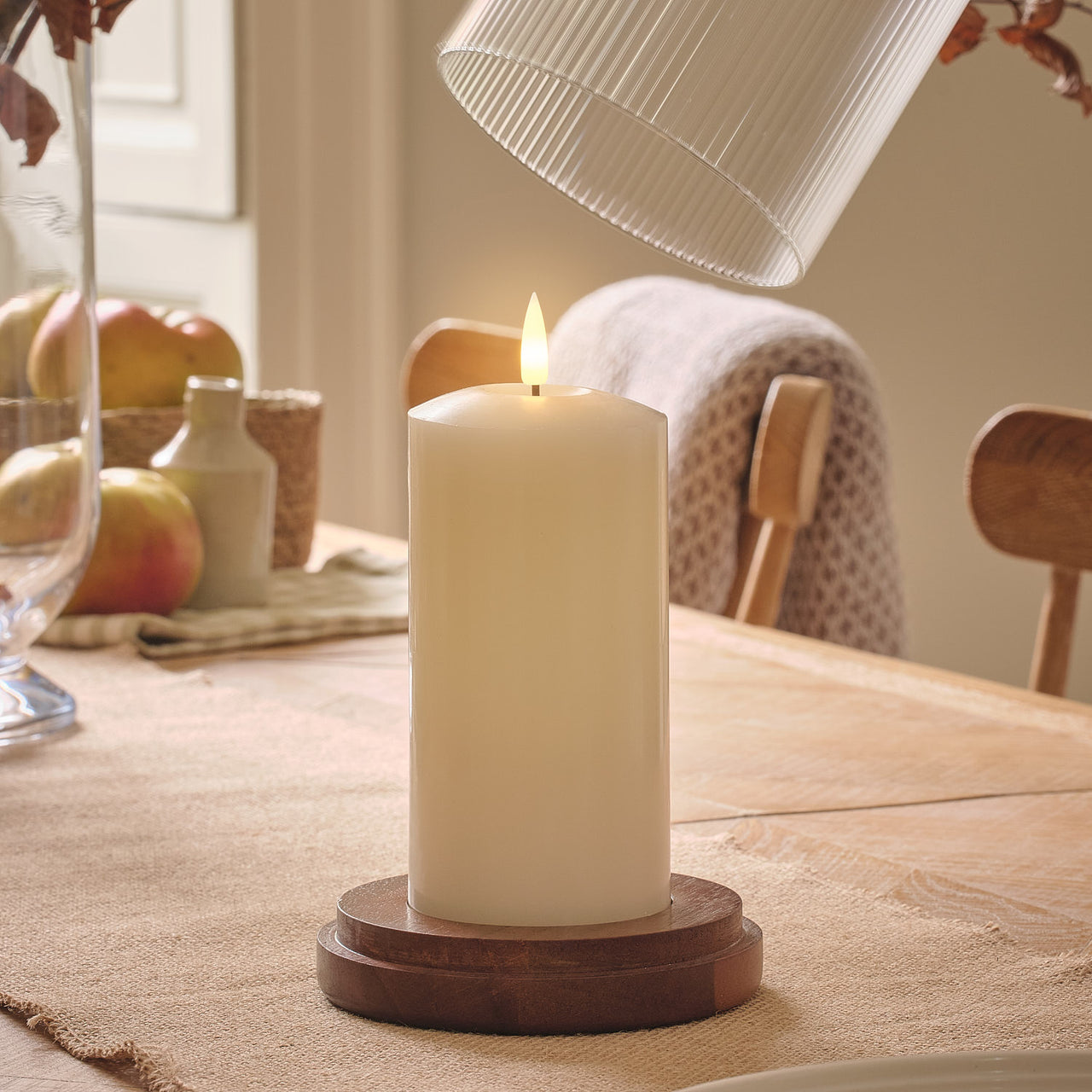Großes TruGlow® LED-Windlicht mit Fernbedienung, ohne Glas