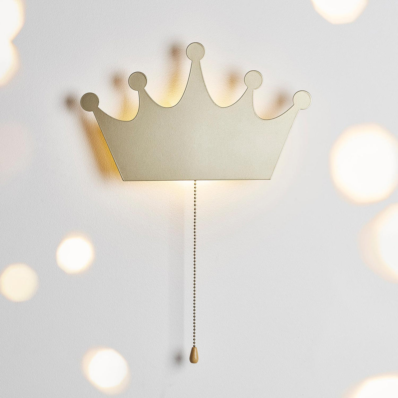 Metall Krone Lampe in Gold