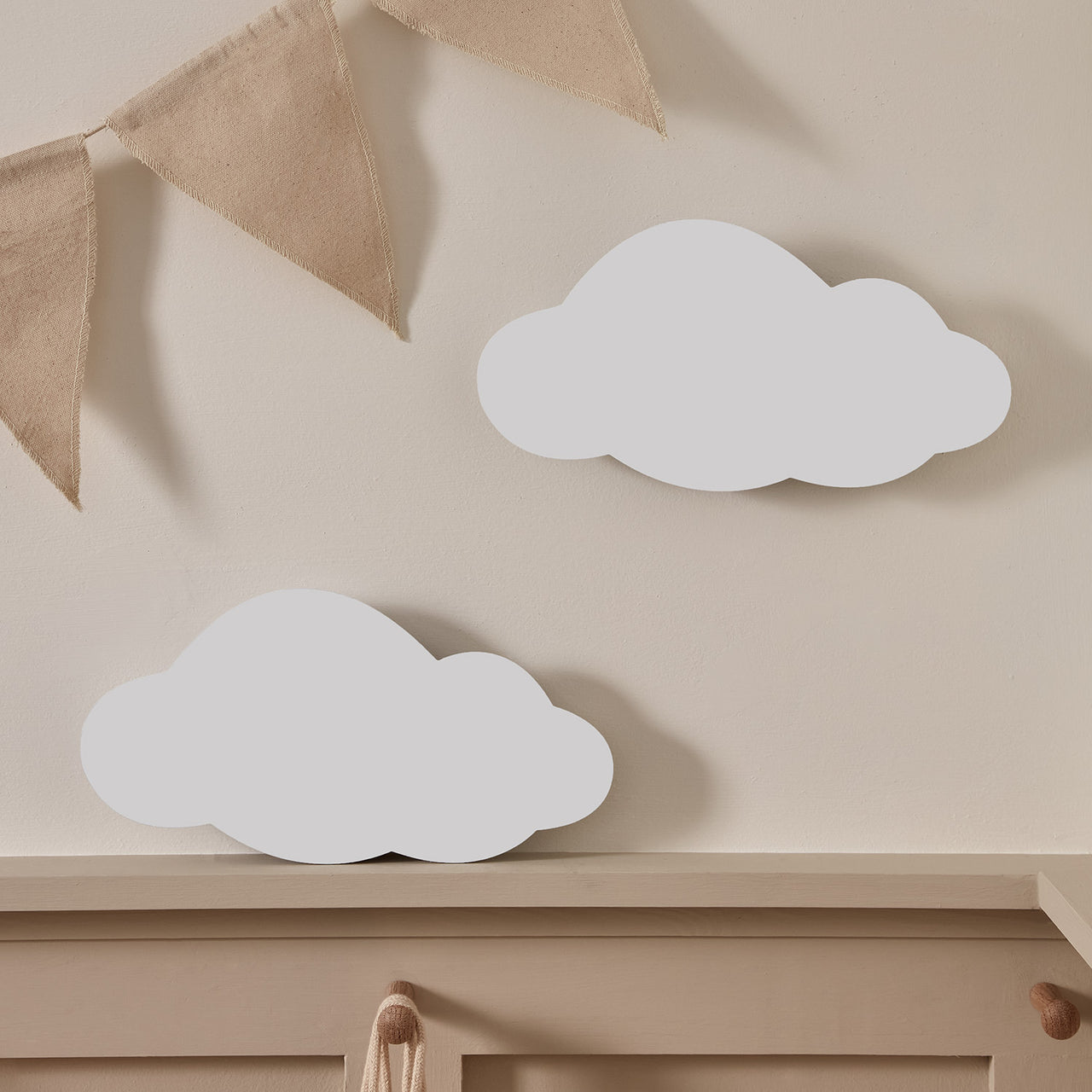 2er Set LED Wolke Nachtlicht wiederaufladbar mit Fernbedienung