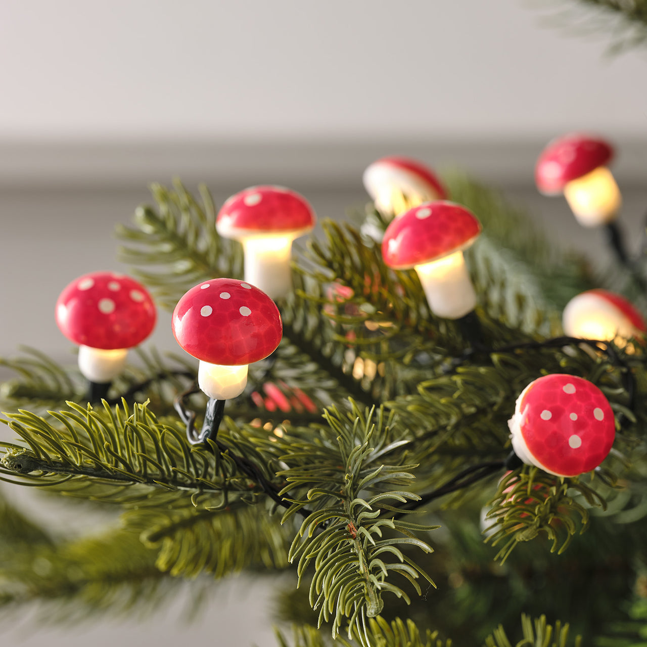20er LED Lichterkette Fliegenpilze