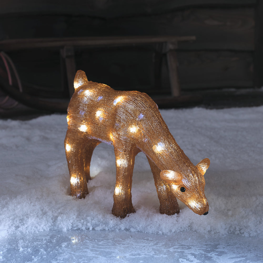 Grasendes Acryl LED-Rentier Hirschkuh