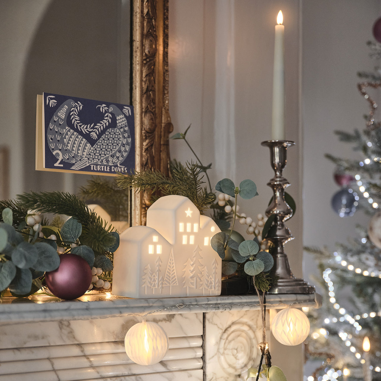 LED-Keramik Weihnachtshaus