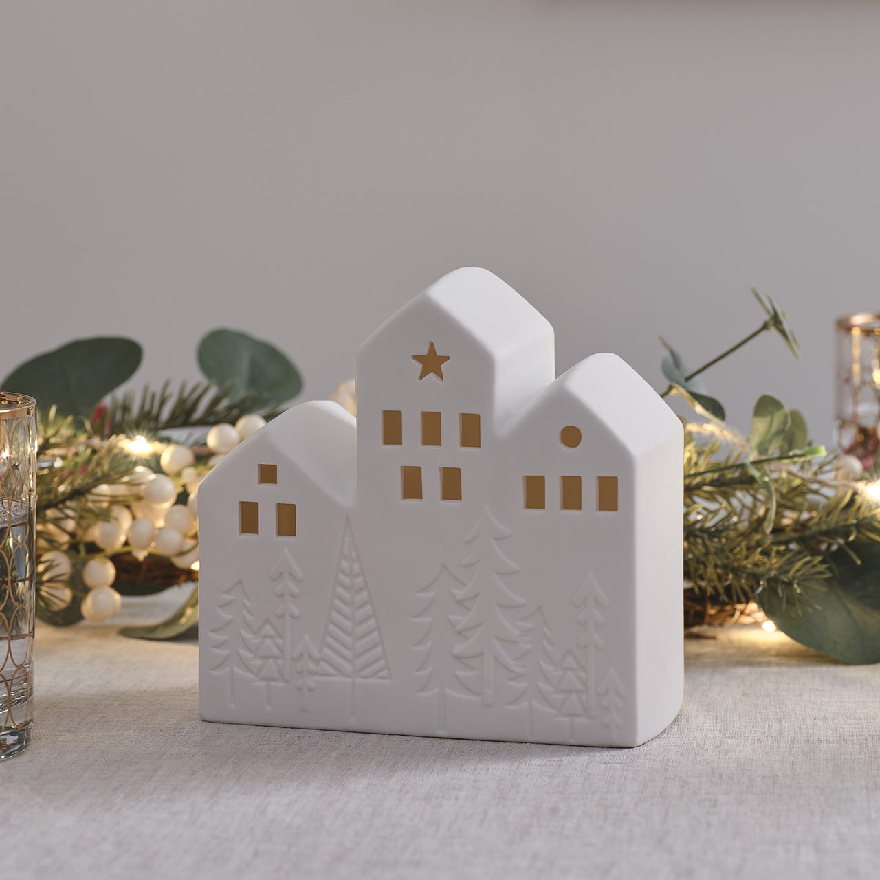 LED-Keramik Weihnachtshaus