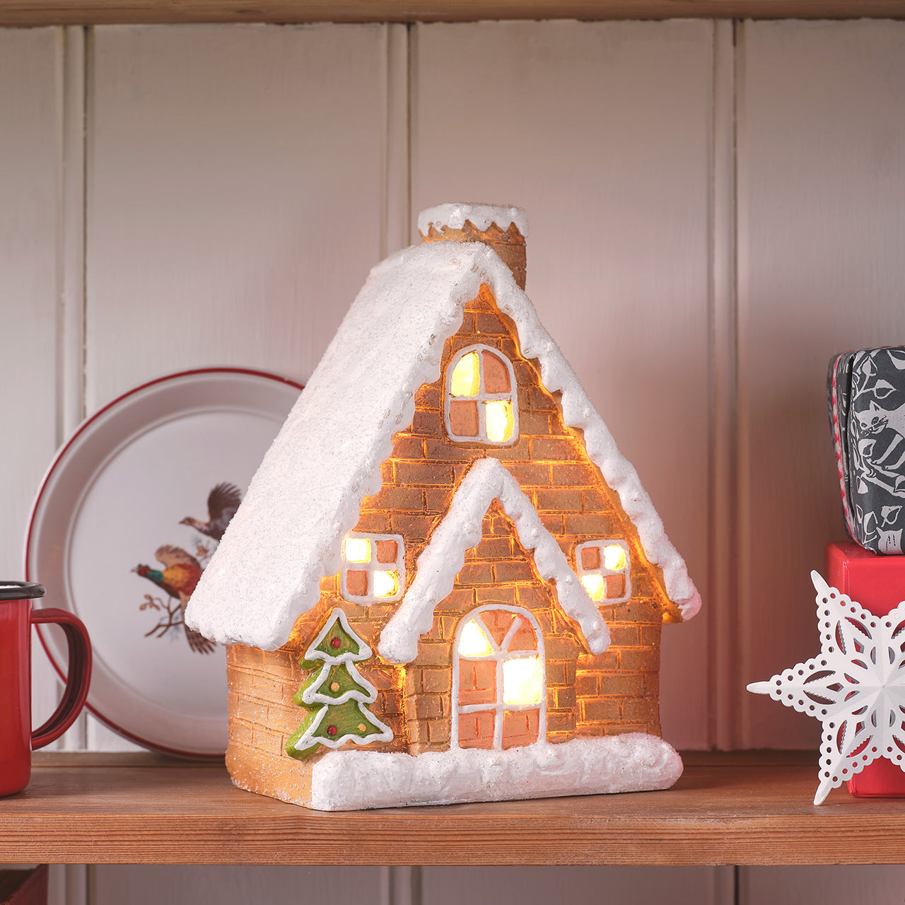 LED-Lebkuchenhaus Weihnachtsdeko