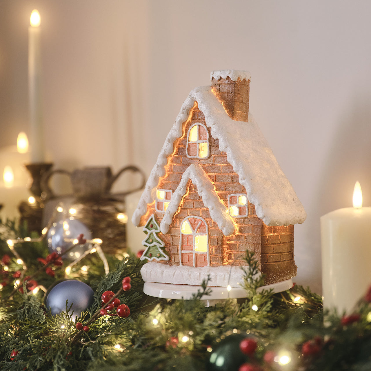 LED-Lebkuchenhaus Weihnachtsdeko