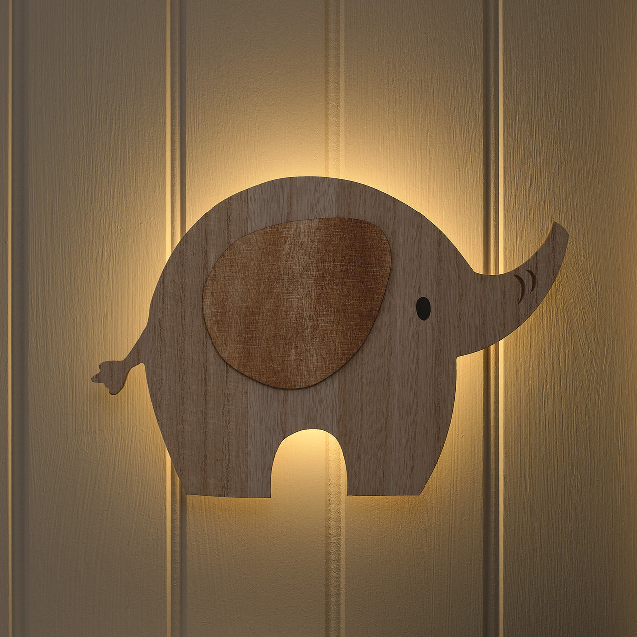Ernie der Elefant-Wandlampe fürs Kinderzimmer mit Fernbedienung & Timer