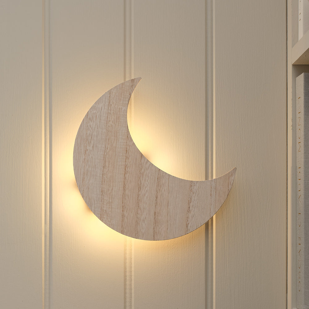Mond Wandlicht fürs Kinderzimmer mit Fernbedienung & Timer beleuchtet