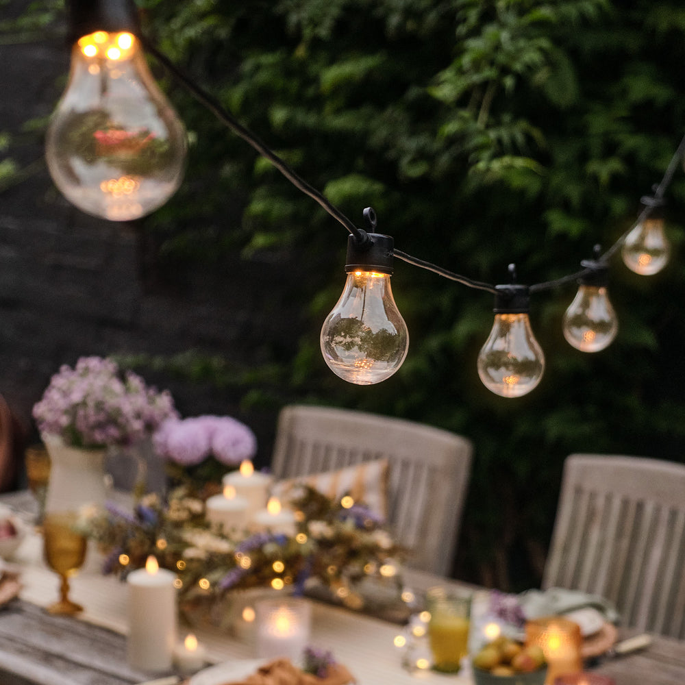 Core Connect 50m 100er Party Lichterkette warmweiß koppelbar schwarzes Kabel