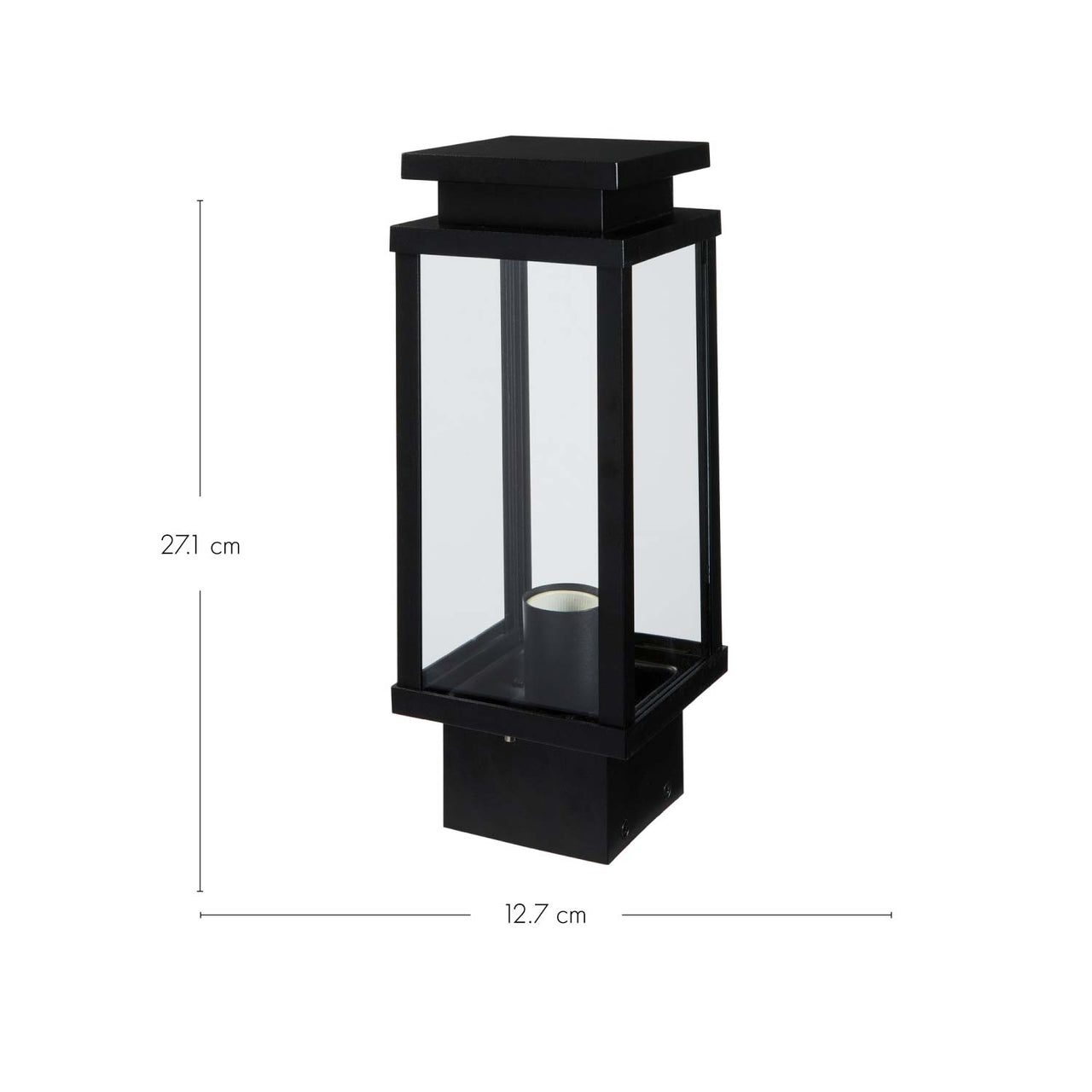 Ebony Zaunleuchte aus Aluminium