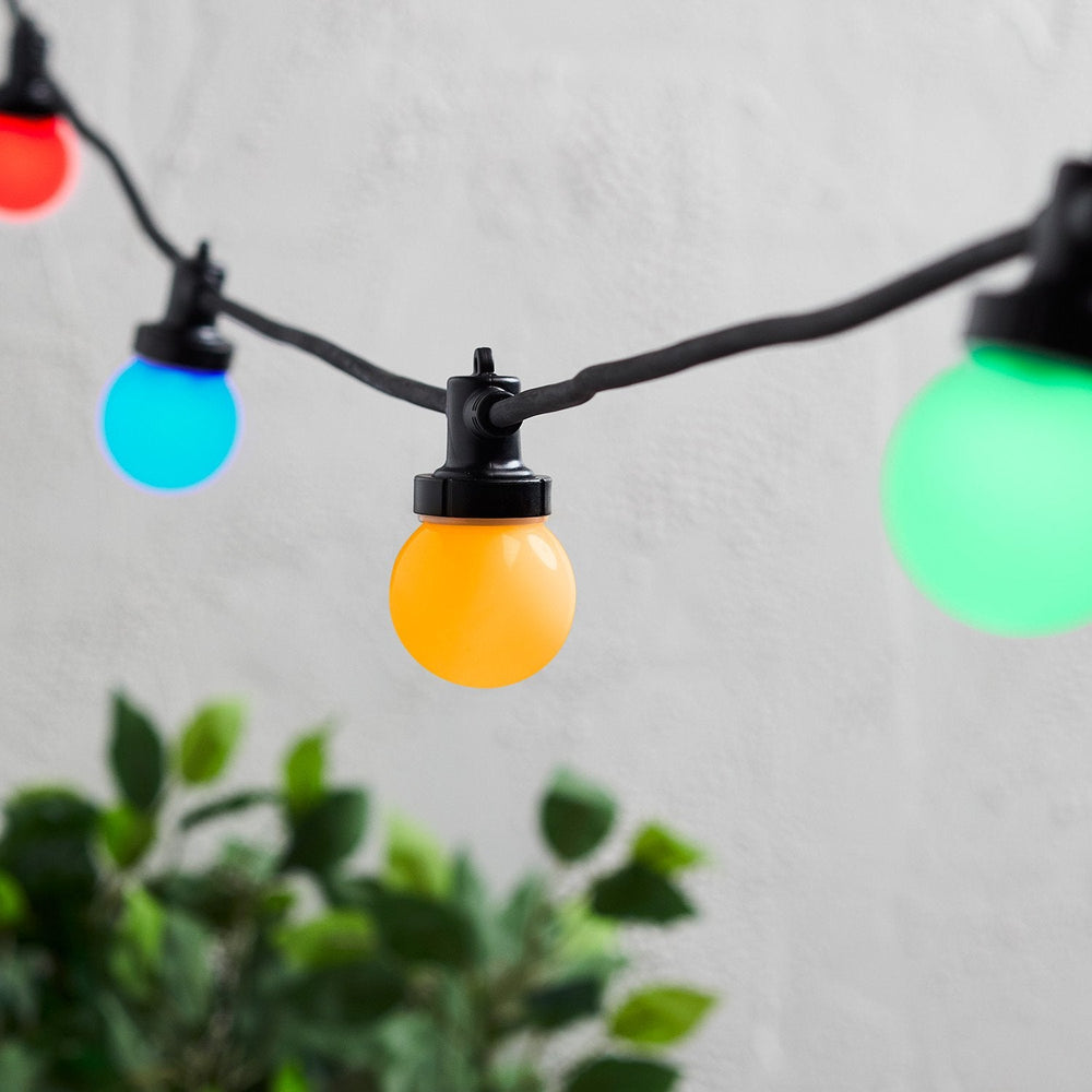 Pro Connect IP67 85m 170er Party Lichterkette bunt koppelbar schwarzes Kabel