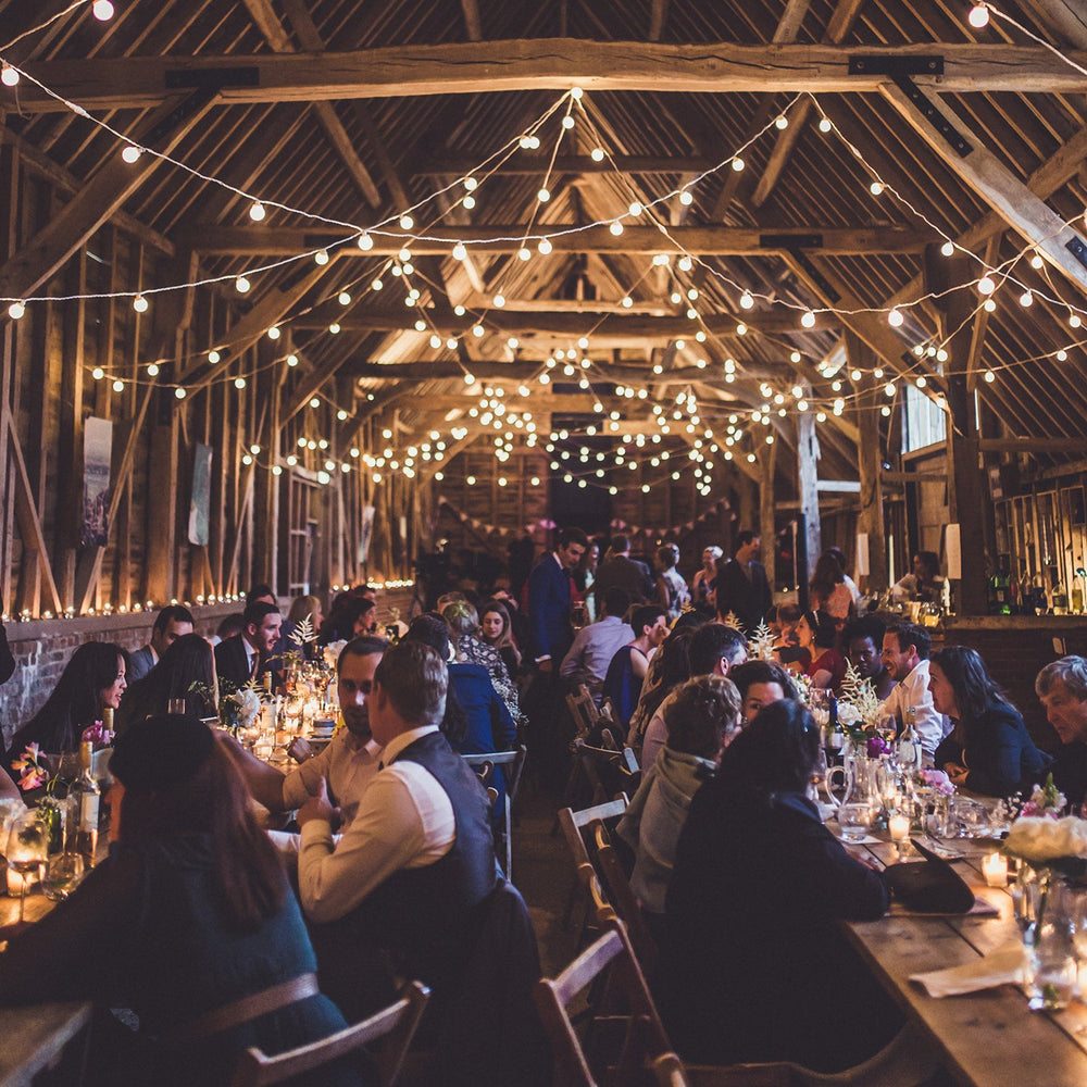 Pro Connect 30m 60er Party Lichterkette warmweiß koppelbar weißes Kabel
