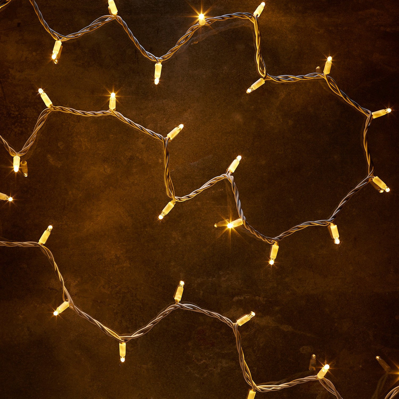 Pro Connect IP67,  10m 100er LED Lichterkette gold warmweiß koppelbar weißes Kabel
