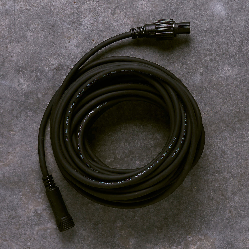 Schwarzes Pro Connect Verlängerungskabel 10 Meter IP67