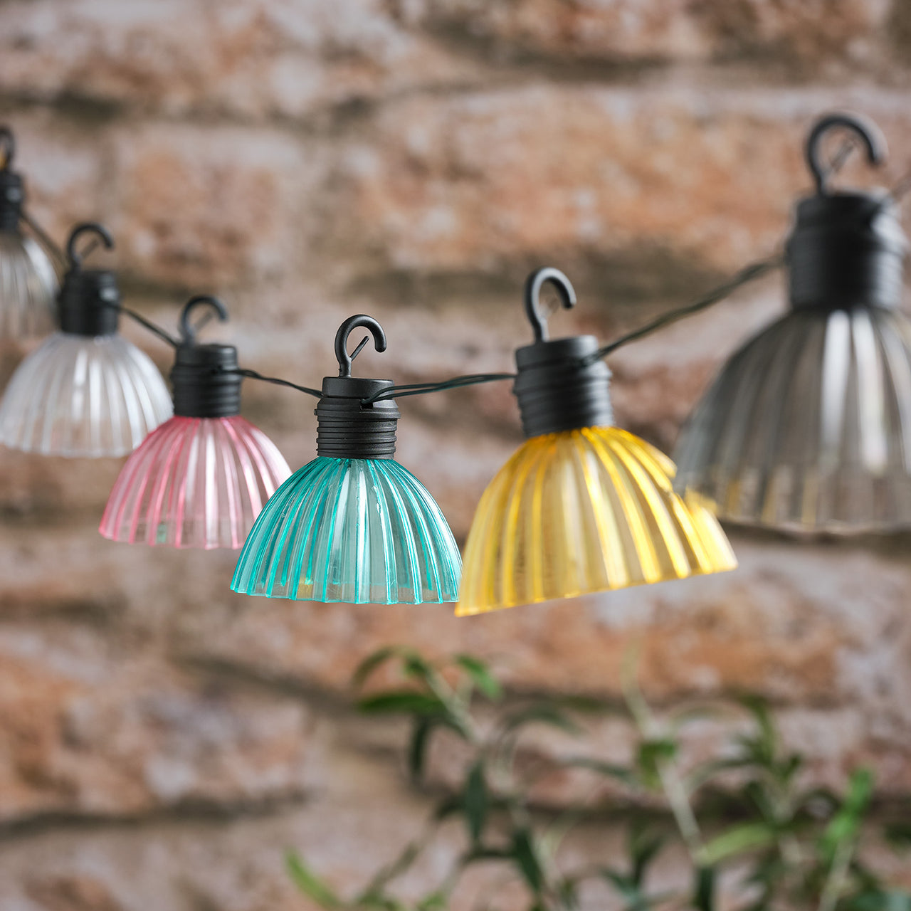 Solar Lichterkette Pastellfarben „Lustre“ – 10 warmweiße LEDs, 8 Effekte