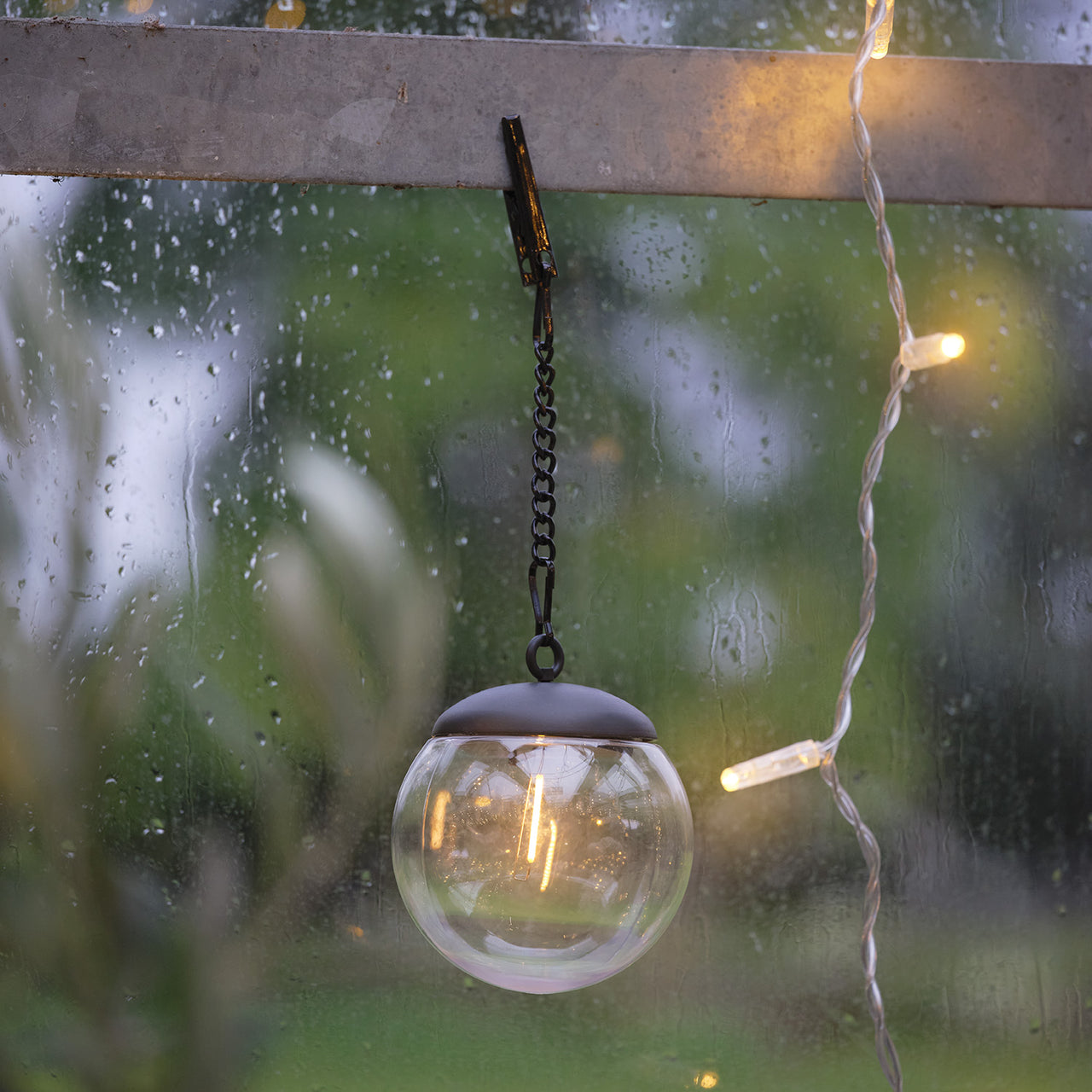 3er Set Solar-Hängelaternenkugeln mit Filament-LED