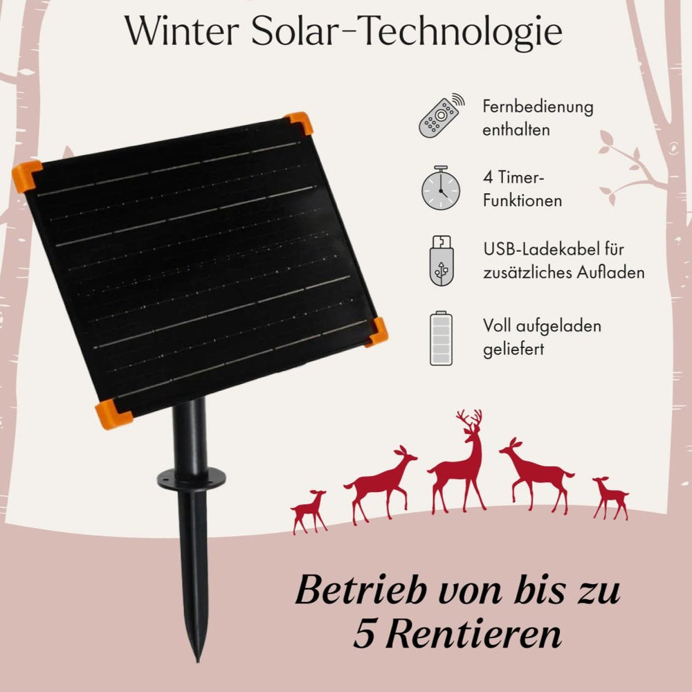 Solar Panel für 24V LED Rentiere