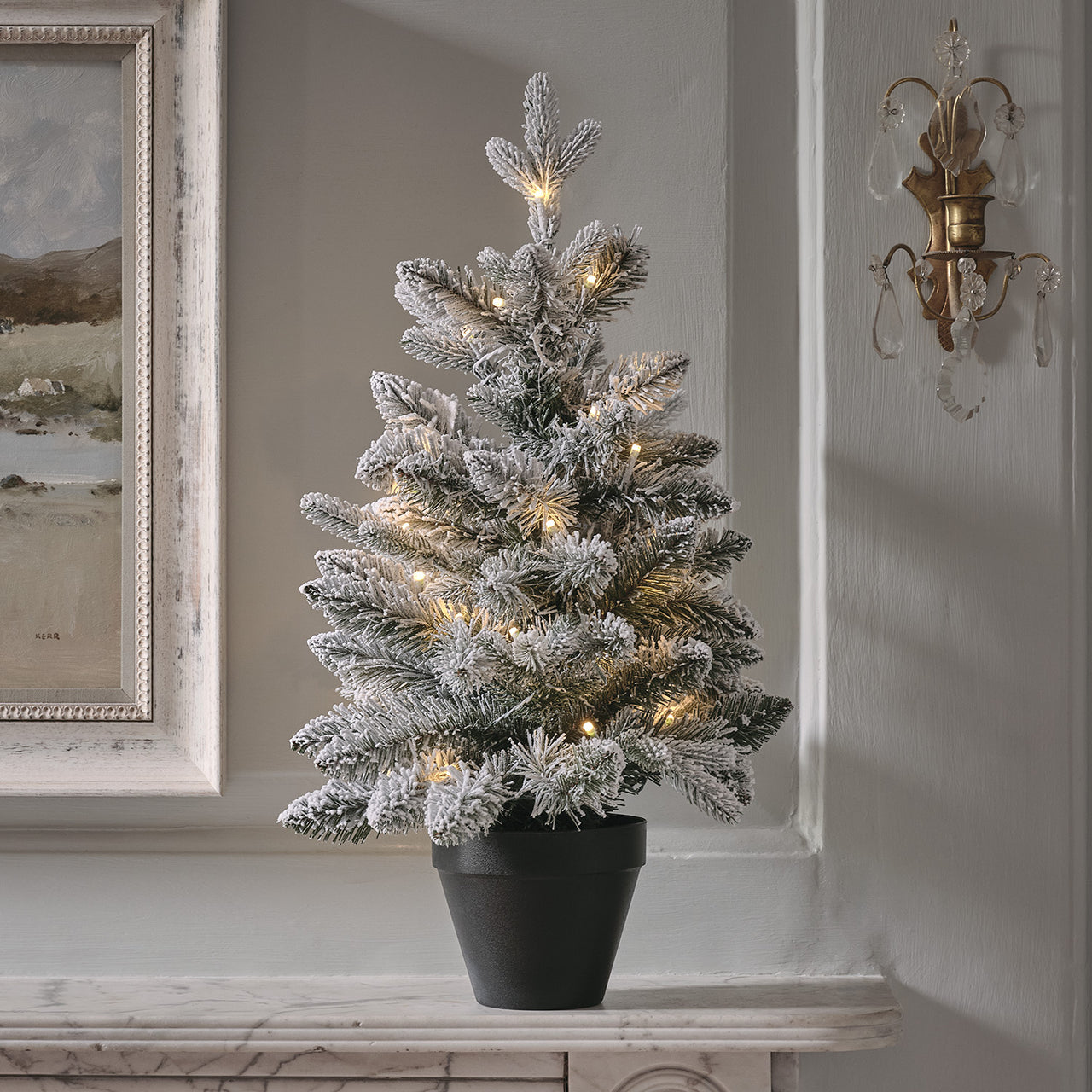 60cm verschneiter LED-Weihnachtsbaum
