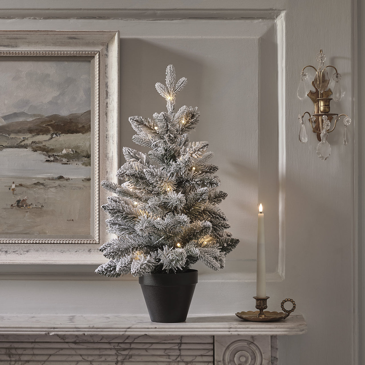 60cm verschneiter LED-Weihnachtsbaum