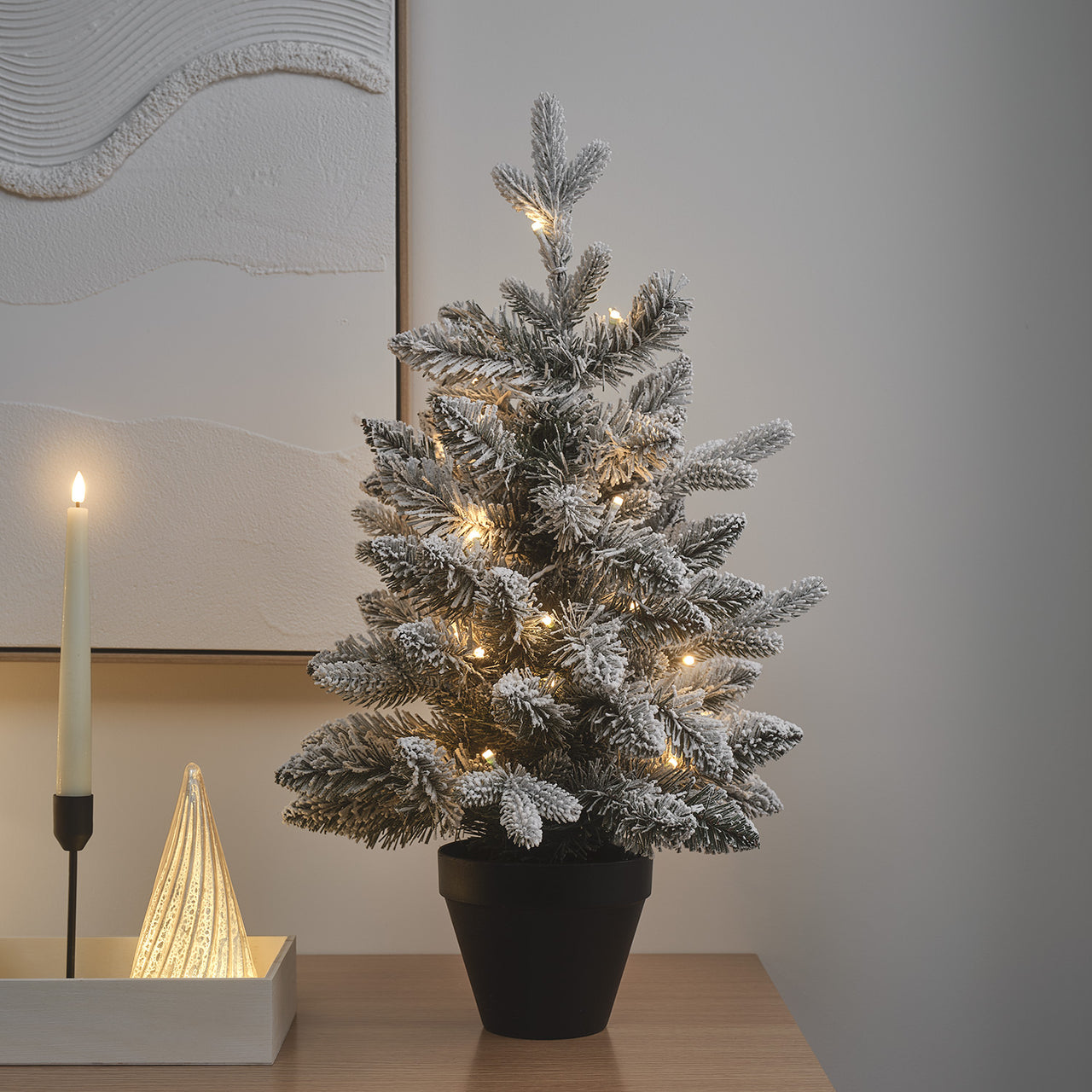 60cm verschneiter LED-Weihnachtsbaum