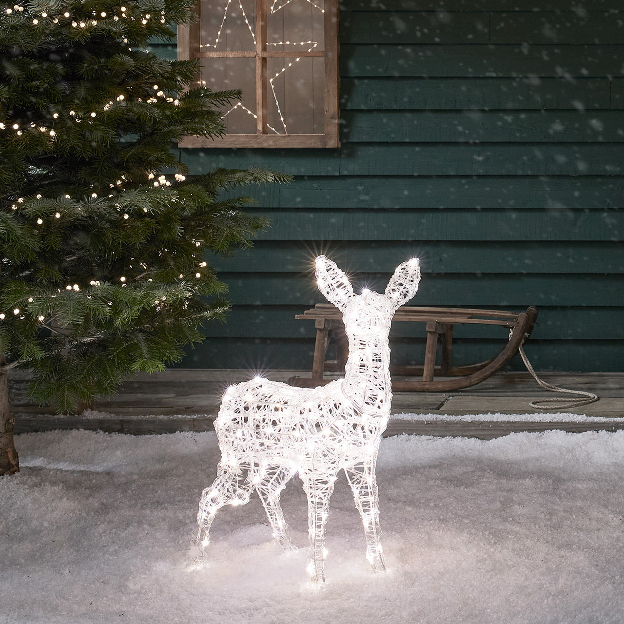 Bicolor LED-Rentier Rehkitz L Swinsty