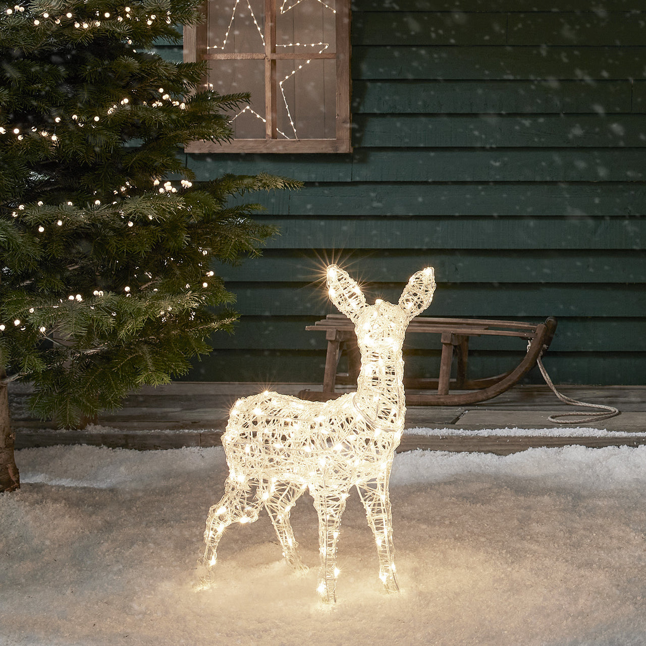 Bicolor LED-Rentier Rehkitz L Swinsty