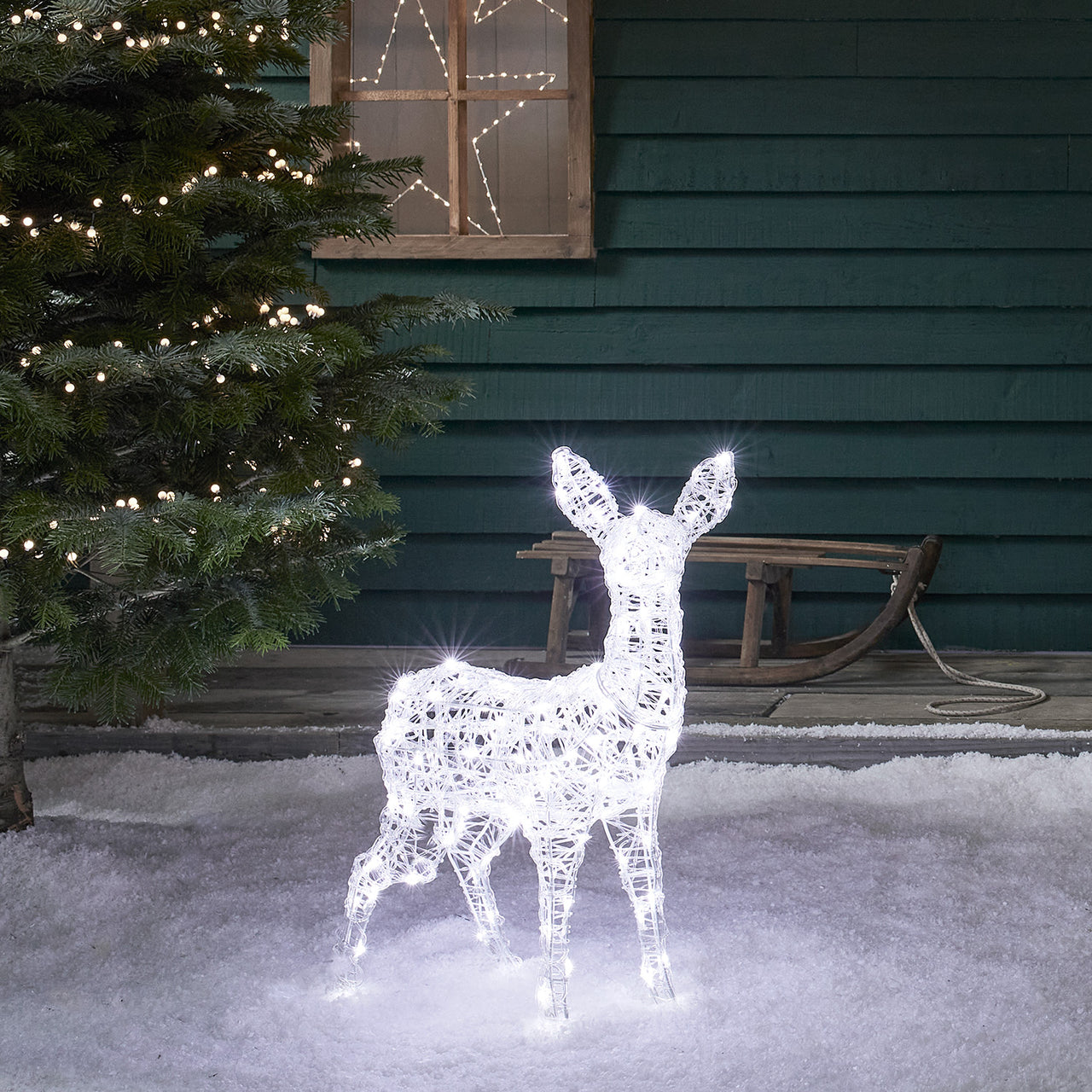 Bicolor LED-Rentier Rehkitz L Swinsty