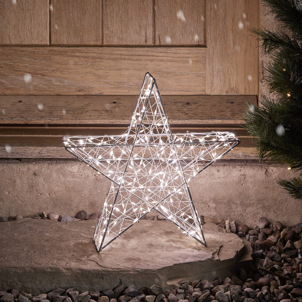 35cm Bicolor LED Stern Weihnachtsdeko außen