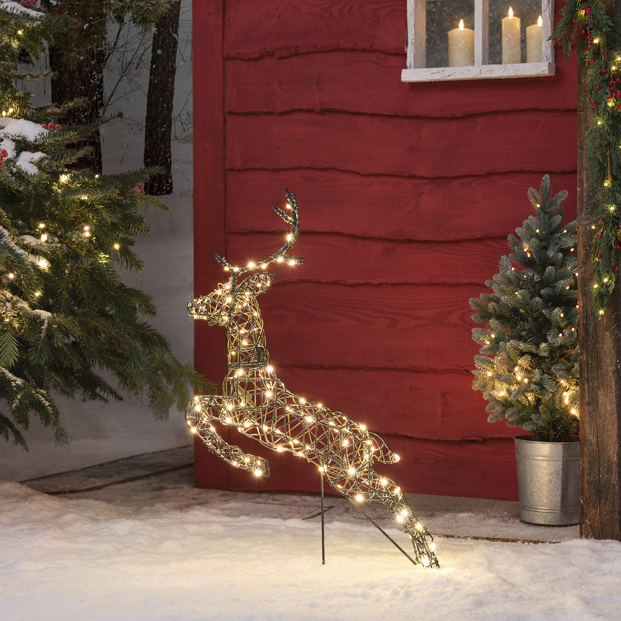 Springendes LED-Rentier Hirsch M Harlow