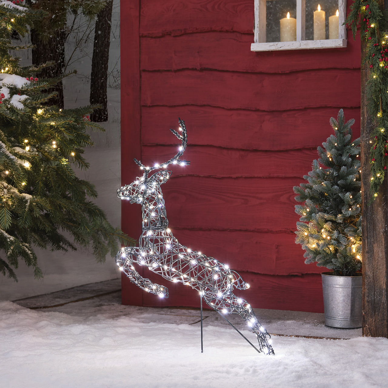 Springendes LED-Rentier Hirsch M Harlow