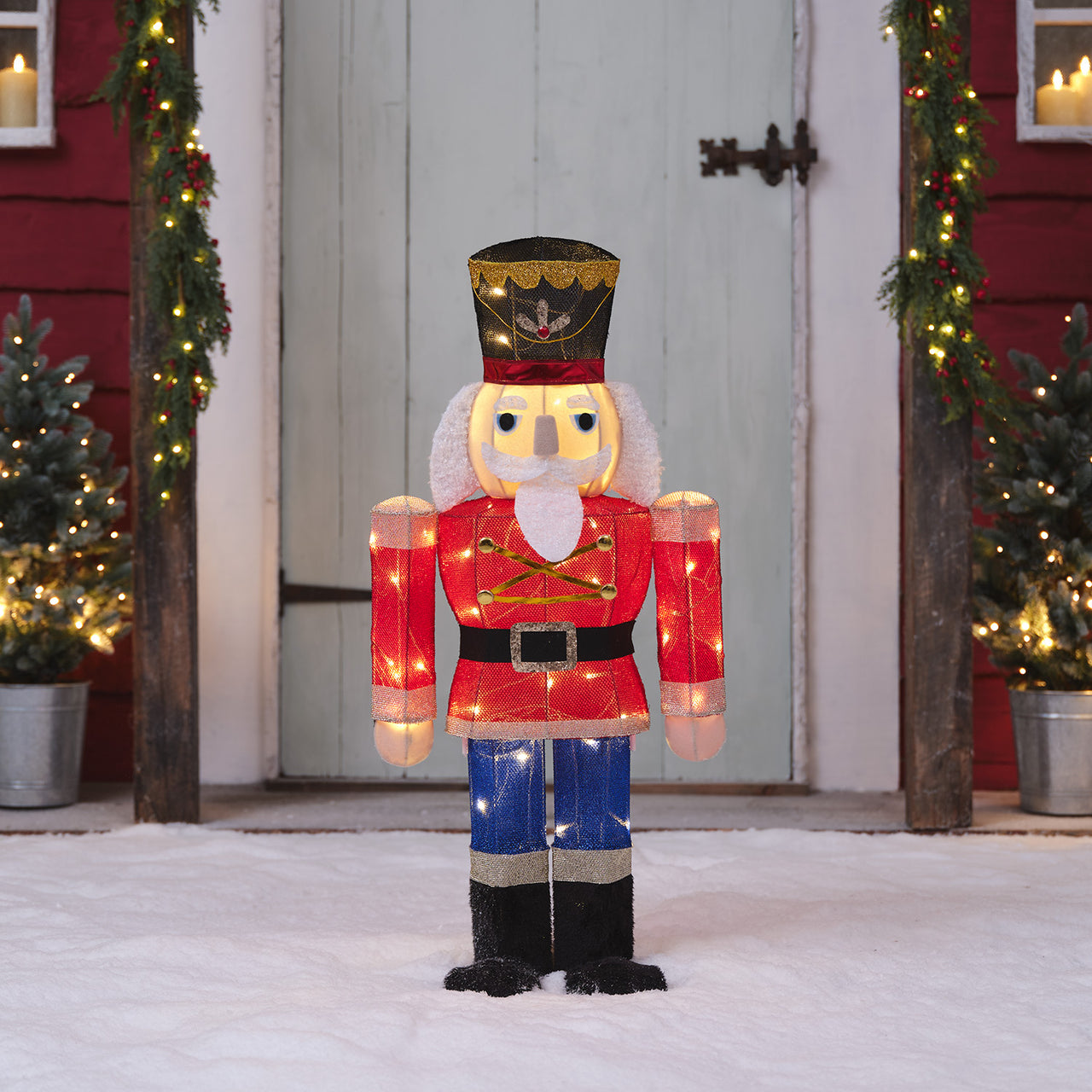 91cm Weihnachtsfigur außen Nussknacker