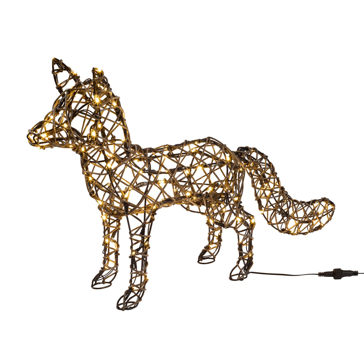 Sherwood Rattan LED-Fuchs mit 100 LEDs & Timer
