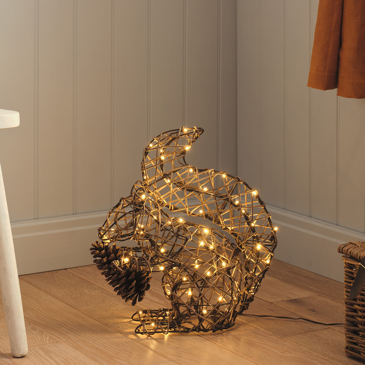 Sherwood Rattan LED-Gartenfigur Eichhörnchen