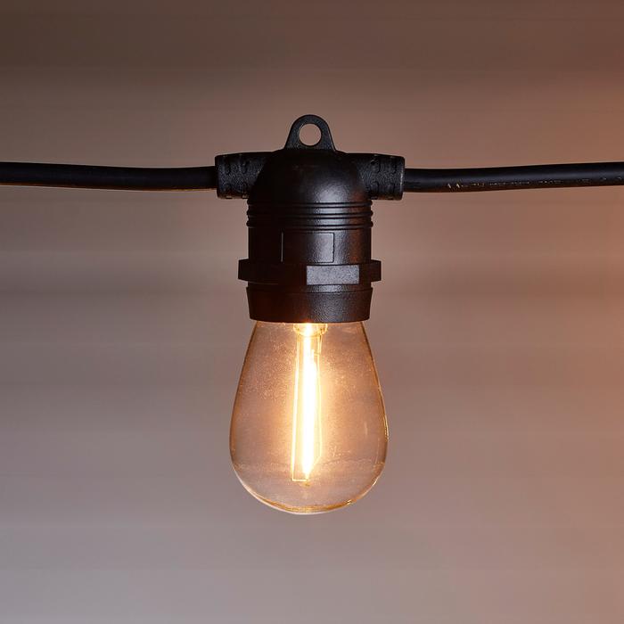 Ultimate Connect 55m 110er LED Lichterkette Glühbirnen warmweiß koppelbar schwarzes Kabel