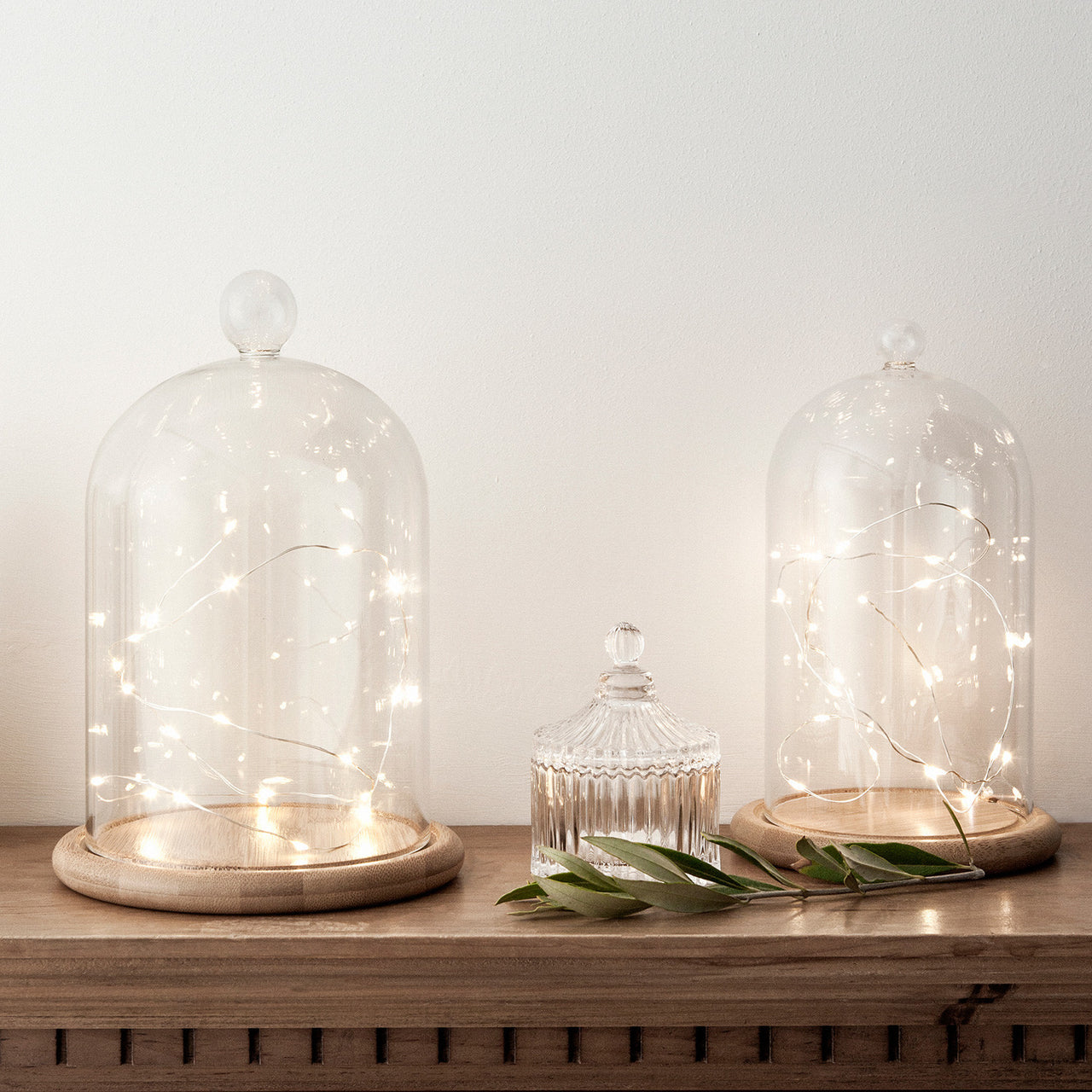 20er LED Micro Lichterkette perlweiß batteriebetrieben