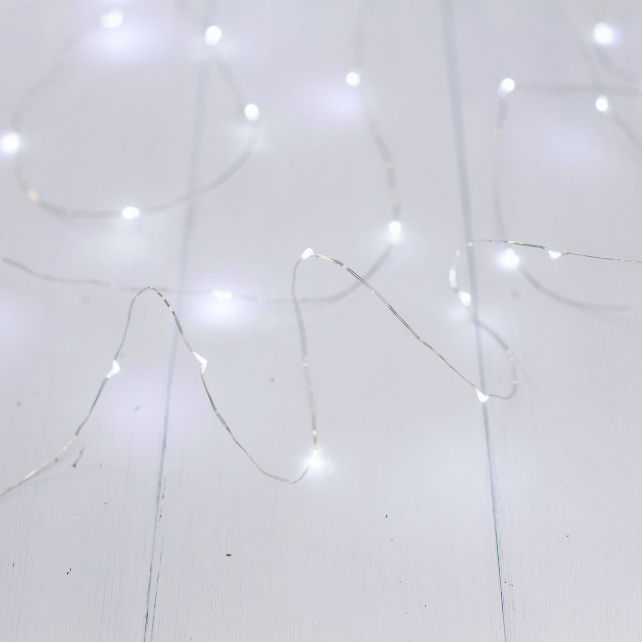 50er LED Micro Lichterkette weiß